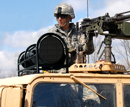SASS 4200 installed on military vehicle