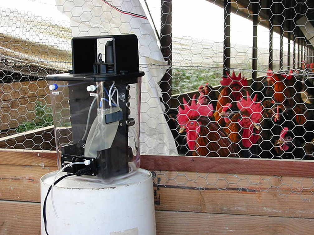 The SASS 2300 has been highly effective for collecting Newcastle virus in California chicken ranches.